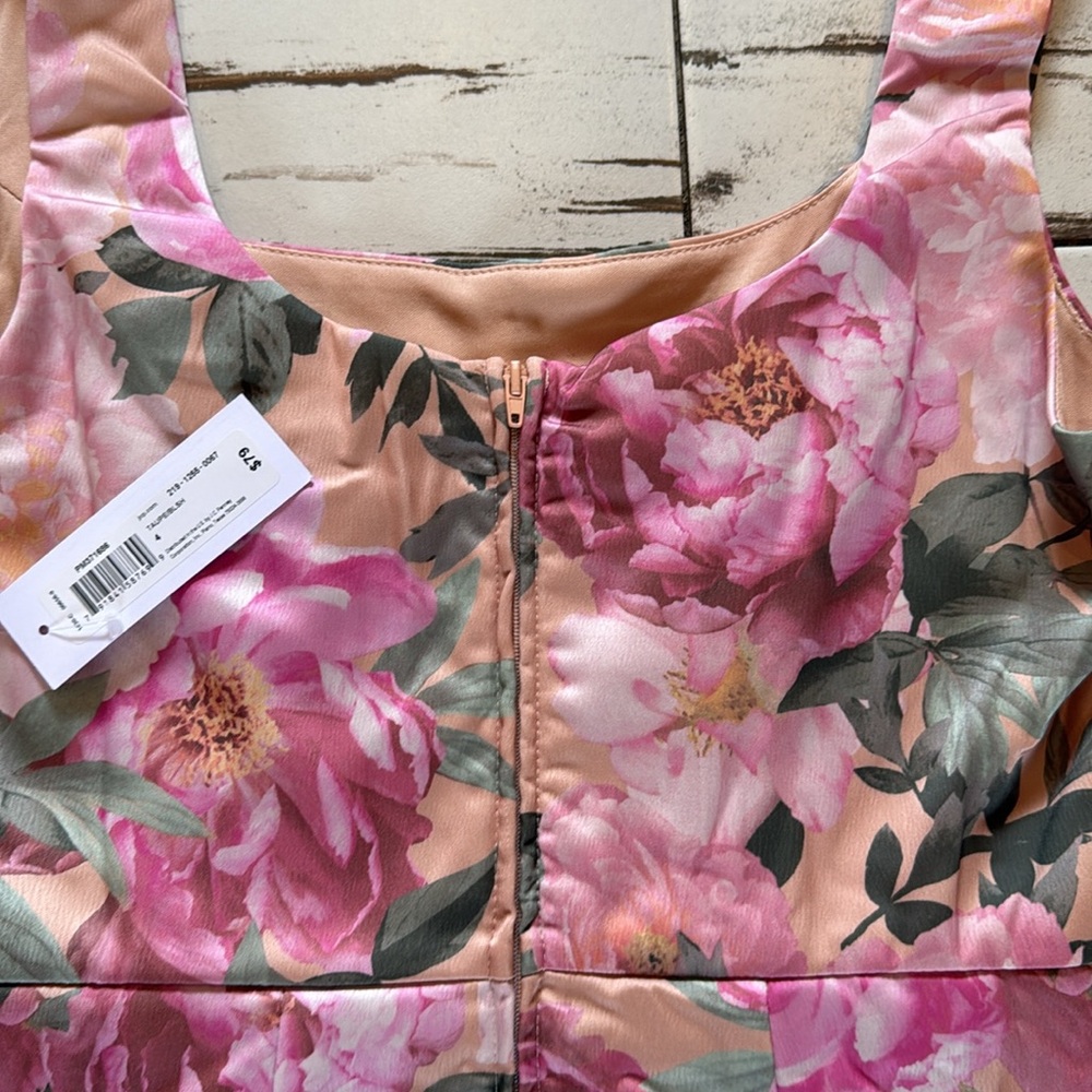 Wedding guest vibes! NWT pink floral midi dress Premier Amour brand - Picture 10 of 11